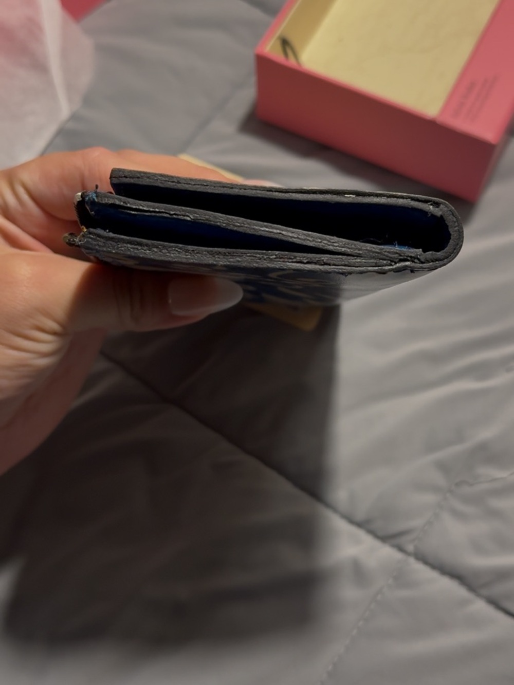 Patricia Nash genuine leather- Teal Floral Wallet - Picture 8 of 10